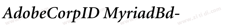 AdobeCorpID MyriadBd字体转换